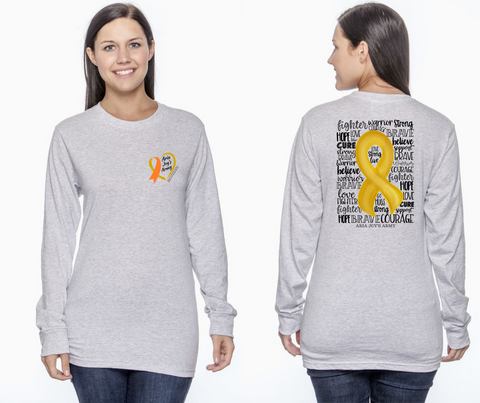 Aria Joy Warrior Ribbon Long Sleeve T-Shirt