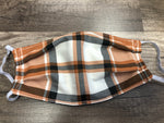 Orange and Black Plaid Mask