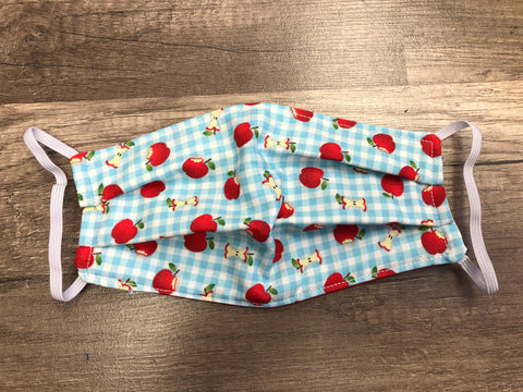 Apple Blue Gingham Mask