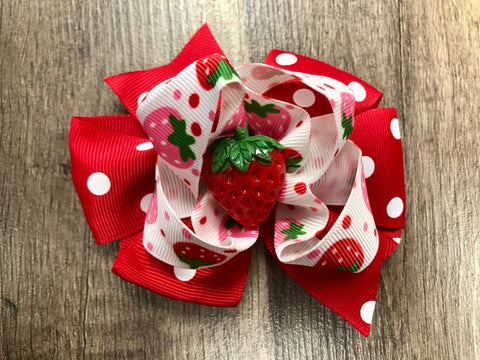 Summer Strawberry bow
