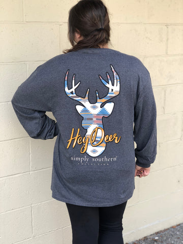 Simply Southern Long Sleeve Hey Deer T-Shirt