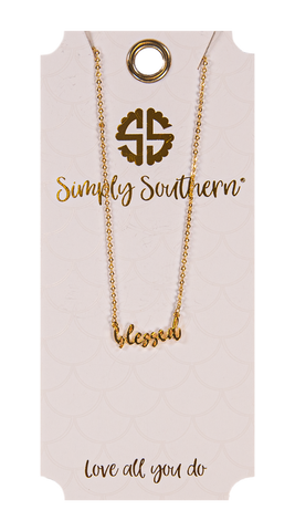 SS necklace Word Blessed