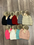 Classic Fur Pom C.C. Beanie