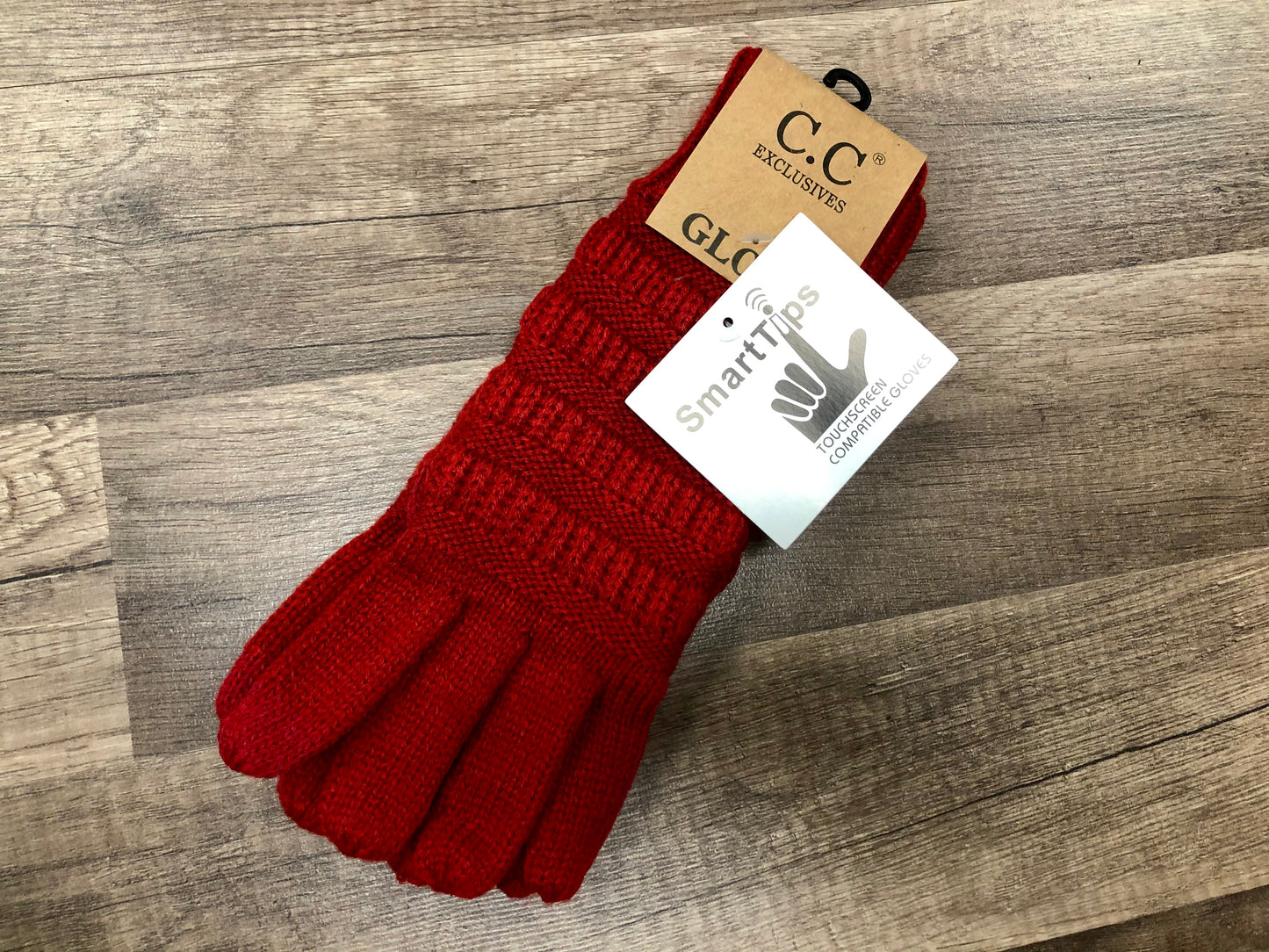C.C. Beanie Adult Knit Gloves with SmartTips Technolog