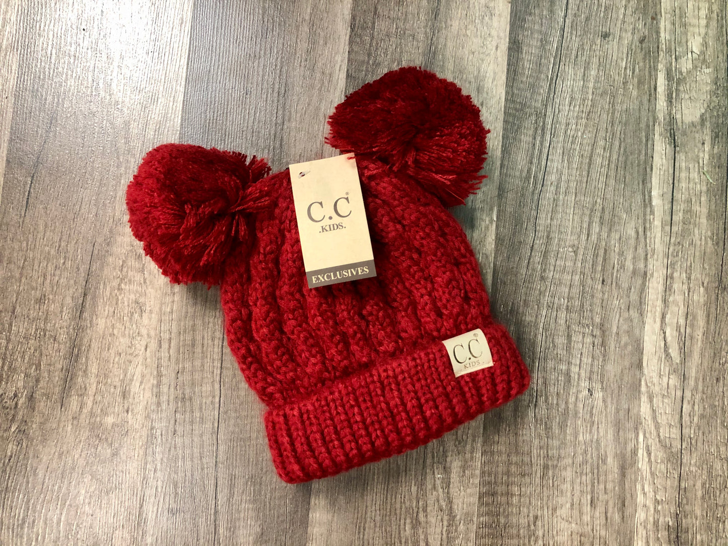 Adult Double Pom C.C. Beanie