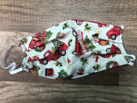 Christmas Retro Trucks Mask