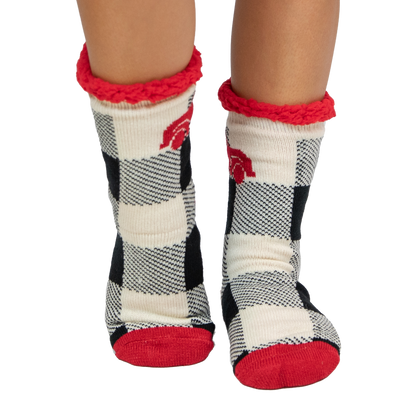 Plaid Truck Plush Sock