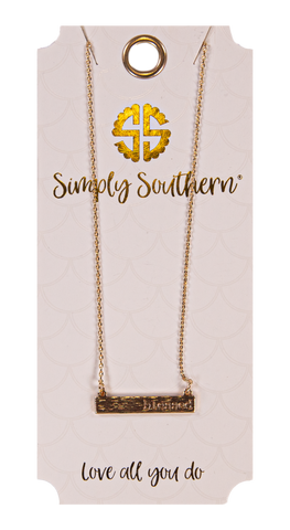 SS Necklace bar blessed